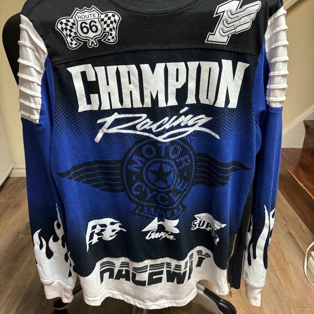 Contender Champion Racing Raceway Long Sleeve Shirt Zippers